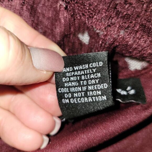 Candalite Formal Burgundy Sheer Lace Sequin Satin Skirt Long Gown Maxi Dress - Picture 9 of 10